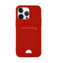 İphone 14 Pro Kılıf Kelvin Kartvizitli Silikon - Kırmızı