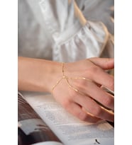 925 Ayar Gümüş Gold Kaplama Kalemli Silindir Model Şahmeran Bileklik