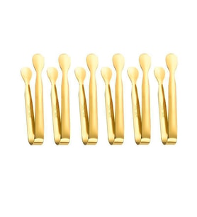 304 Çelik 6 lı Mini Gold 11 cm  Buz Ve Şeker Maşası cin624sr-6
