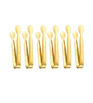 304 Çelik 6 lı Mini Gold 11 cm  Buz Ve Şeker Maşası cin624sr-6