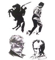 Dekoratif Etiket Atatürk 80X120Mm Dl-022 - 4 adet