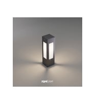 Luxera Alüminyum Pleksili Bahçe Aydınlatma Bollard Antrasit 35 Cm
