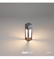 Luxera Alüminyum Pleksili Bahçe Aydınlatma Bollard Antrasit 35 Cm