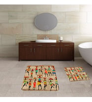 Banyo Halısı Ikili Klozet Takımı Kaymaz Tabanlı Banyo Paspas Takımı (Karışık)
