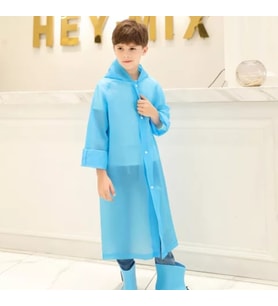 Eva Pratik Trend Çocuk Yağmurluğu Unisex 8- 12 Yaş MAVİ-8-12 Yaş