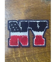 11X7 CM DOKUMA N Y HARFİ APLİKE ARMA YAMA DİKİŞ AKSESUARI