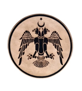 SELÇUKLU Kartalı Deri PEÇ - Arma - Askeri Patch (Krem)