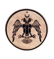 SELÇUKLU Kartalı Deri PEÇ - Arma - Askeri Patch (Krem)