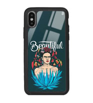 iPhone Xs Max Beautiful Frida Kahlo Tasarımlı Glossy Telefon Kılıfı
