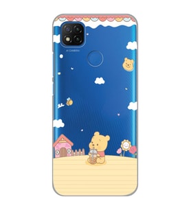Xiaomi Redmi 9C / 10A Uyumlu Winnie The Pooh Tasarımlı Şeffaf Telefon Kılıfı