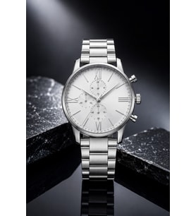 Gümüş Erkek Kol Saati Günlük ve Resmi Kullanım 43 mm Kasa
