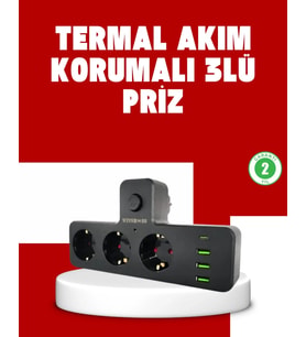 7 Portlu Çoklu Priz Usb Ve Type-c Girişli Akıllı Güç Ünitesi