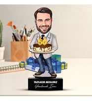 Kişiye Özel Doğum Günü Erkeği Karikatürlü Biblo