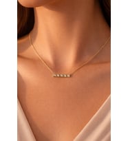14 K kararmaz baget kolye