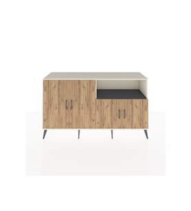Kronos Konsol 6 Raflı 4 Kapaklı 176x59x99 Aytaşı-Çam/Antrasit