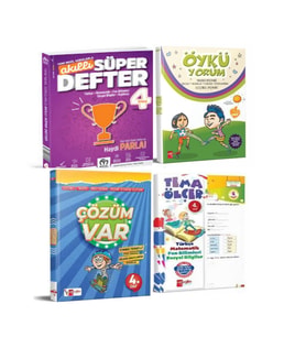 4.Sınıf Tüm Dersler Akıllı Defter + Öykü Yorum+Çözüm Var Ve Yaprak Test