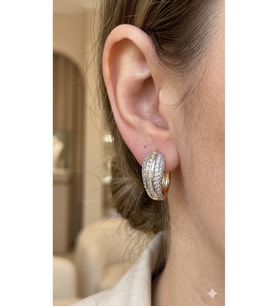 Xuping Rose Gold Renginde Zirkon Taş İşlemeli Şık Tasarım Çelik Kadın Küpe