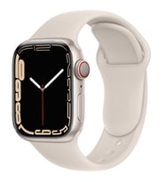 Bagies Apple Watch Seri 7 45 mm Uyumlu Silikon Kordon Kayış - Yıldız Işığı - Bej - Taş