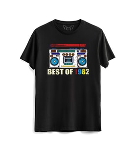 Vintage 1982 Best Of tape Siyah Tshirt