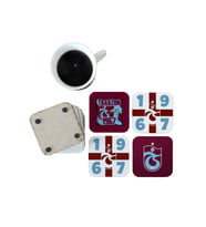 Ghostbastır Design Trabzonspor Dekoratif Ahşap Bardak Altlığı Seti 0125