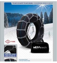 205/65x16C Ebatlarına Uyumlu Serme Kar Patinaj Zinciri Mefatech (Gri)