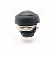 12mm PBS-33B 2 Pin Push Buton Siyah ON OFF 1A 250V Yuvarlak Su Geçirmez Anahtar