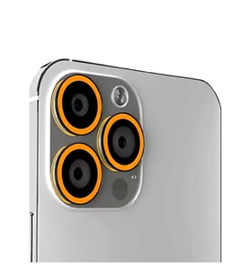 Binano Iphone 13 Pro/13 Pro Max Fosforlu Turuncu Kamera Koruyucu
