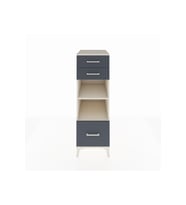 Kronos Dolap 2 Raflı 3 Çekmeceli 44x59x134 Aytaşı-Antrasit