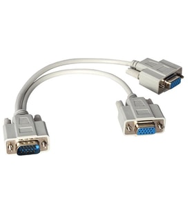 PM-1557 1x VGA Erkek To 2x VGA Dişi 30 CM Çevirici Kablo