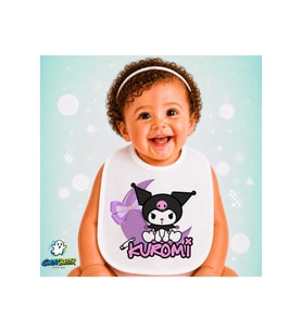 Kuromi Keten Bebek Mama Önlüğü – Yumuşak, Emici, Yıkanabilir, Özel Tasarım P119