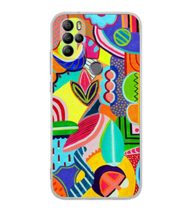 PrintiFy GM 21 Pro New Edition ile Uyumlu 1mm Slim Fit Retro Renkler 6 Baskılı Silikon Şeffaf Kılıf