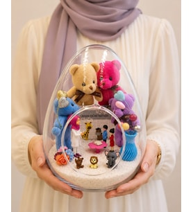 Ana Sınıfı Ana Okulu Peluş Ayıcıklı Yumurta Cam Fanus Buketi Canım Öğretmenim Öğretmenler Günü Hediyelik 2
