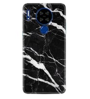 Reeder P13 Blue Max Lite Kılıf Desenli Silikon Siyah Şerit Mermer