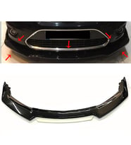 Ford Focus Mk2 Beyaz Renkli Şeritli Dilli Ön Lip 4 Prç Parlak Siyah ABS 2004  - 2010