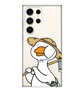 Samsung Galaxy S23 ULTRA Uyumlu Ördek Desenli Şeffaf Telefon Kılıfı