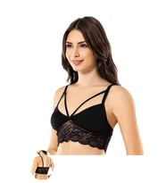 Kota 6 Adet Siyah Dantelli Büstiyer