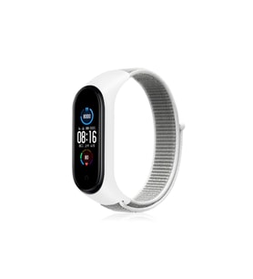 Mi Band 4 Hasırlı Cırtcırtlı Kordon - Beyaz