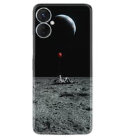Tecno Spark 9T Kılıf Silikon Desen Özel Seri Astronoot Red Baloon 1608