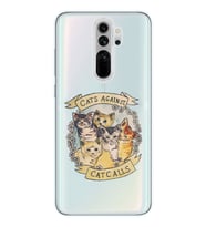 Xiaomi Redmi Note 8 PRO Uyumlu Sevimli Kediler Tasarımlı Şeffaf Telefon Kılıfı