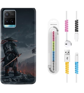 Vivo Y11S Y21S Y20 Y20S Y70 Kılıf Kablo Koruma Spiral Silikon Warrior 1653