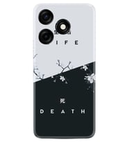 Spark 10C Kılıf Resimli Desenli Baskılı Silikon Life and Death 1339