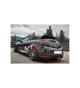 RENAULT MEGANE 3 COUPE RS Uyumlu ARKA TAMPON EKİ KARLIK FİBERGLASS BOYASIZ