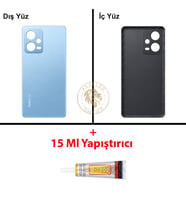 Xiaomi Redmi Note 12 Pro 4G Yıldız Mavisi Arka Pil Kapağı Batarya Kapağı + B-7000 Yapıştırıcı