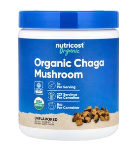 Nutricost Organic Chaga Mushroom 227 Gr. - Organik Chaga Mantarı Takviye Edici Gıda