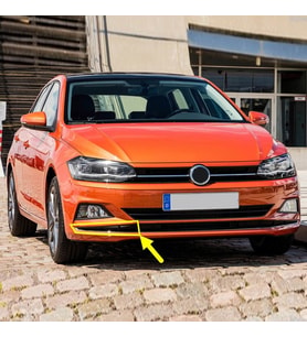 VW Polo 2018-2021 Ön Tampon Orta Izgara Sağ Parça Kromlu 2G0853677T