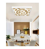 Gold Baskı Avize, 60x60 kare, 60watt, homojen aydınlatma, modern ev avize, Lüks Led avize modelleri,