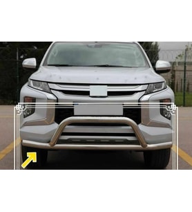 İsuzu D-Max Uyumlu Off Road Ön Koruma Krom FaceOff Chrome 2006+ Pst15 Parça