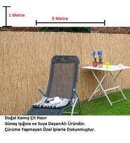 Bambu Kamış Hasır 1 Metre x 5 Metre