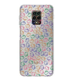 Xiaomi Redmi Note 9S  Kamera Korumalı Kapak Hello Kitty Tasarımlı Şeffaf  Kılıf