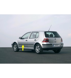 VW Golf 4 1998-2004 Sol Ön Kapı Çıtası Siyah Plastik 1J4853515J